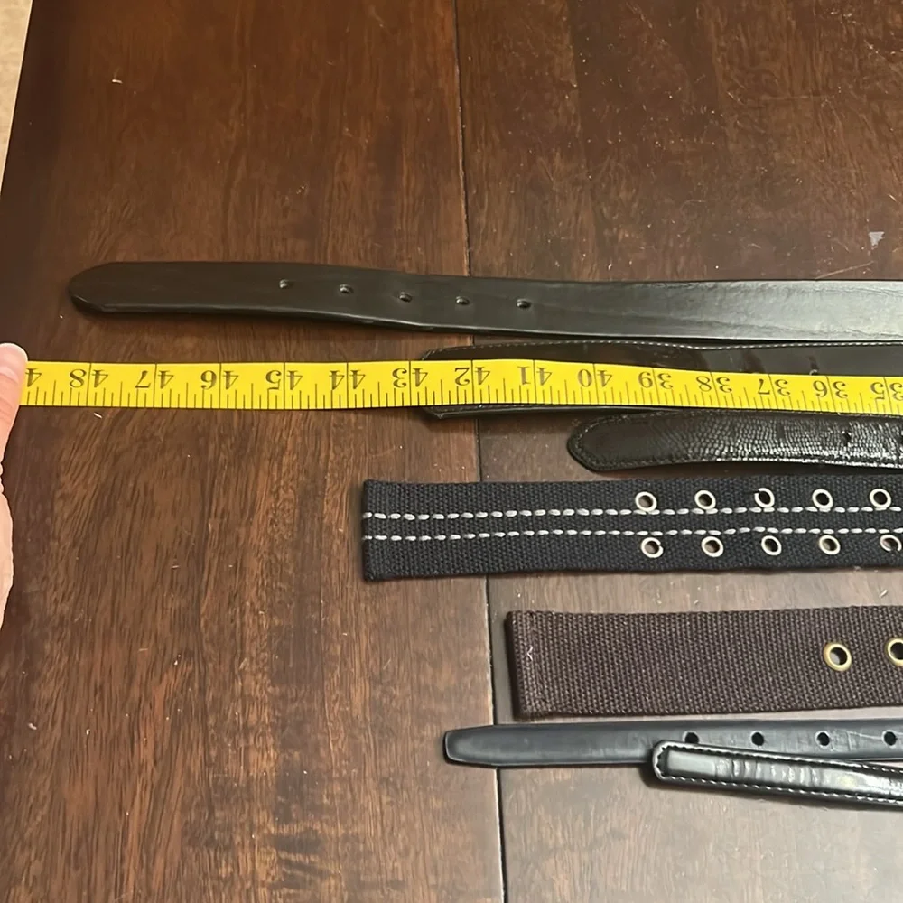 Bundle of 5 Black Belts. Plus one blue one brown